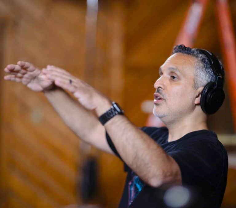 david das from PMA conducting music because pixel jar is taking care of his website for him