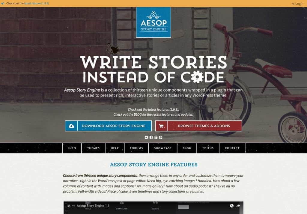 Aesop Story Engine WordPress Theme