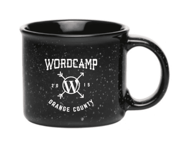 black wordcamp mug 2015